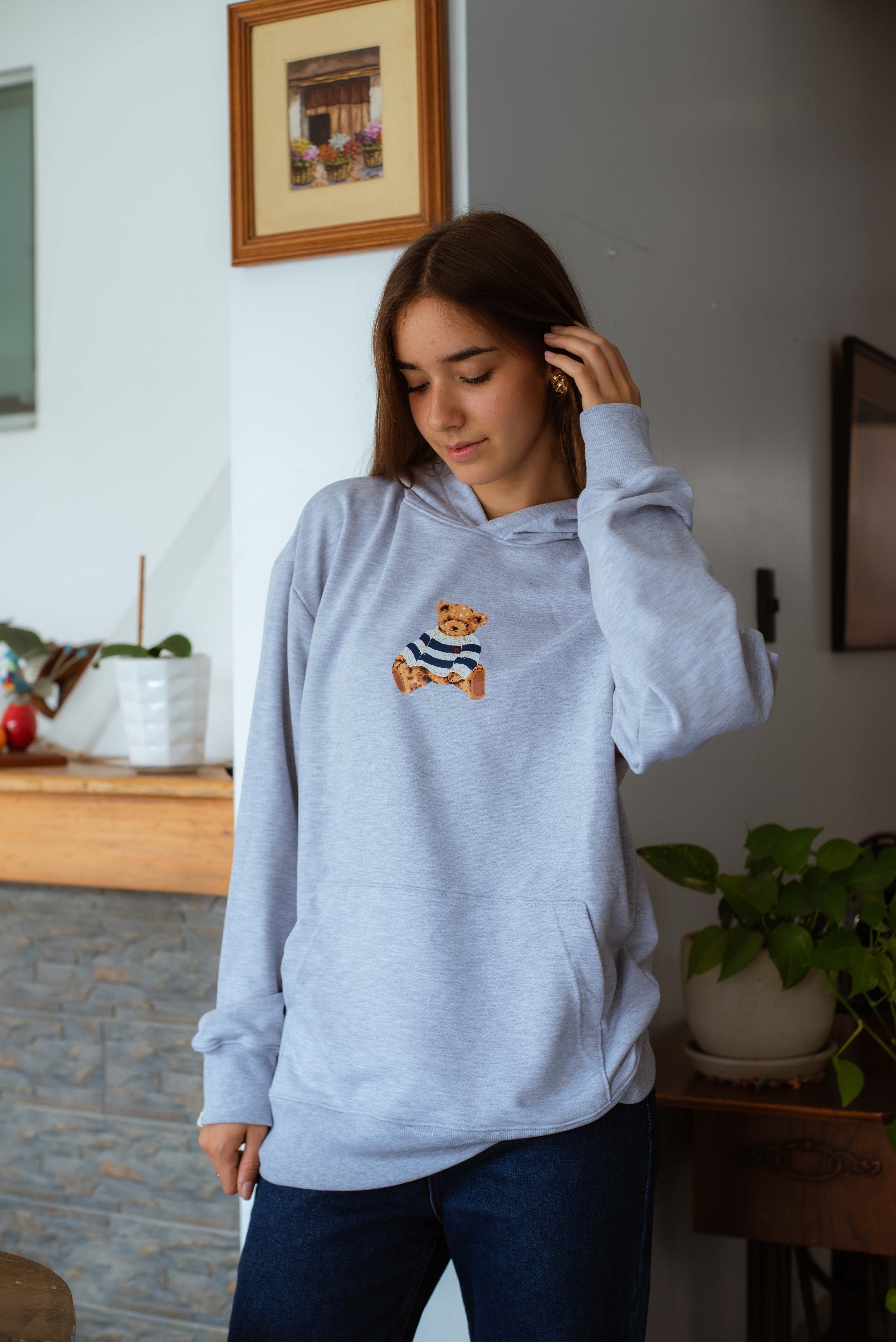 Polera con Capucha Teddy Bear