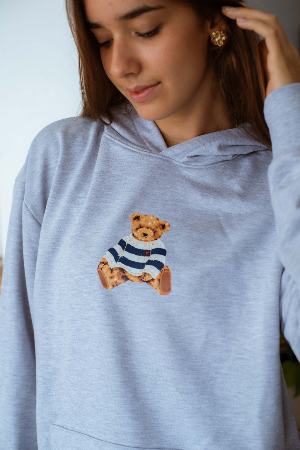 Polera con Capucha Teddy Bear