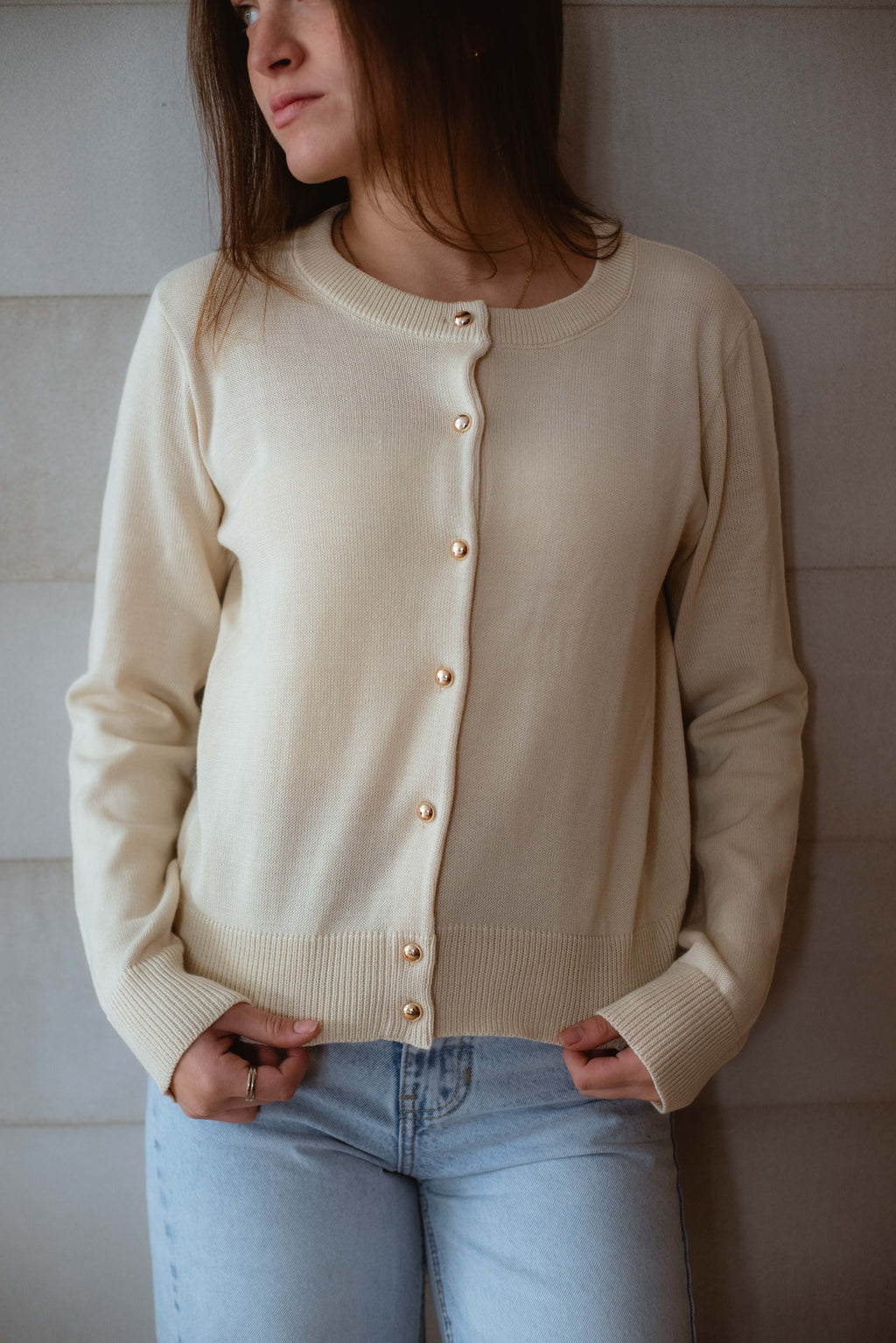 Cardigan Soft Botones Dorados